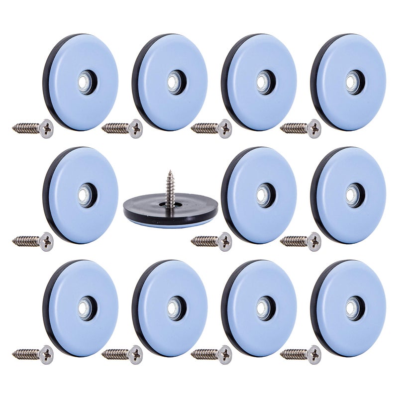 CSFMC Furniture Slider Pads,Table/Chair/Cabinet/Sofa Glide,Protect The Floor by Sliding Like Magic,Heavy Duty Sliding Block for Furniture,12 Pack(1.5 inch(38mm) Base) - Image 1